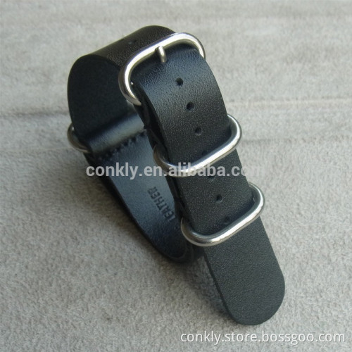 black leathe watch straps factory